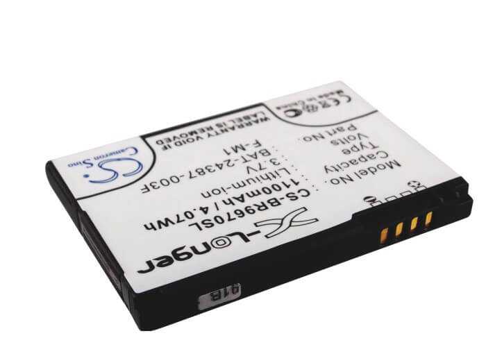 3.7V, 1100mAh, Li-ion Battery fits Blackberry, 9670, Oxford, 4.07Wh