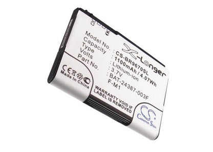3.7V, 1100mAh, Li-ion Battery fits Blackberry, 9670, Oxford, 4.07Wh
