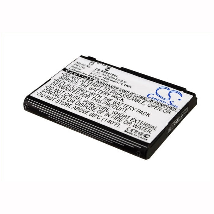3.7V, 1200mAh, Li-ion Battery fits Blackberry, Jennings, Torch, 4.44Wh