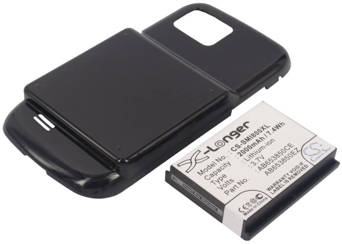 3.7V, 2000mAh, Li-ion Battery fits Samsung, Gt-i8000, Gt-i8000h, 7.4Wh