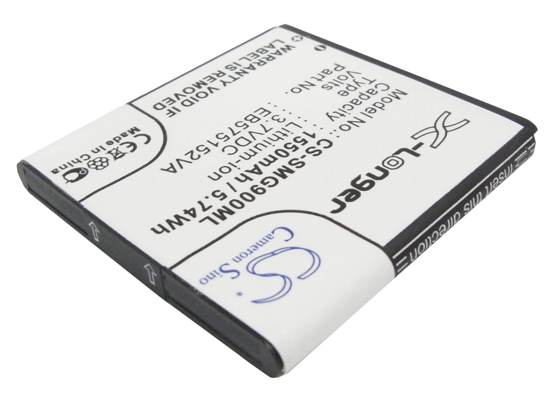 3.7V, 1550mAh, Li-ion Battery fits Samsung, Captivate Glide, Captivate I897, 5.735Wh