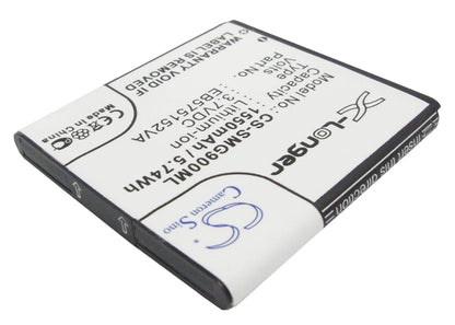 3.7V, 1550mAh, Li-ion Battery fits Samsung, Captivate Glide, Captivate I897, 5.735Wh