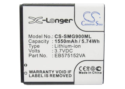 3.7V, 1550mAh, Li-ion Battery fits Verizon, Eb575152la, Eb575152lu, 5.735Wh