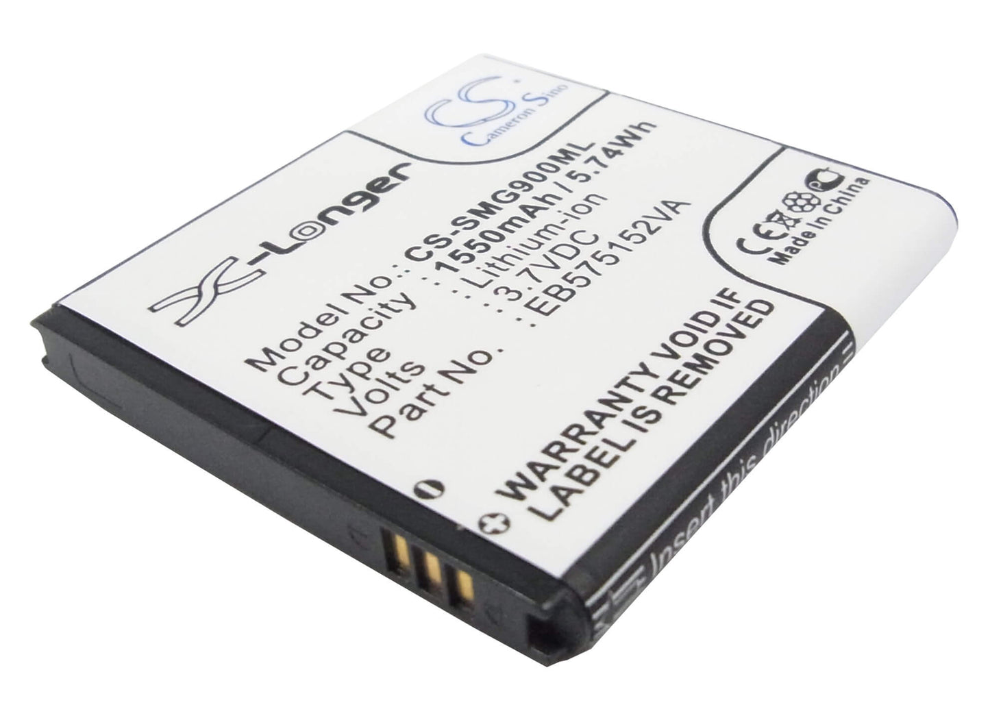 3.7V, 1550mAh, Li-ion Battery fits Sprint, Epic 4g, 5.735Wh