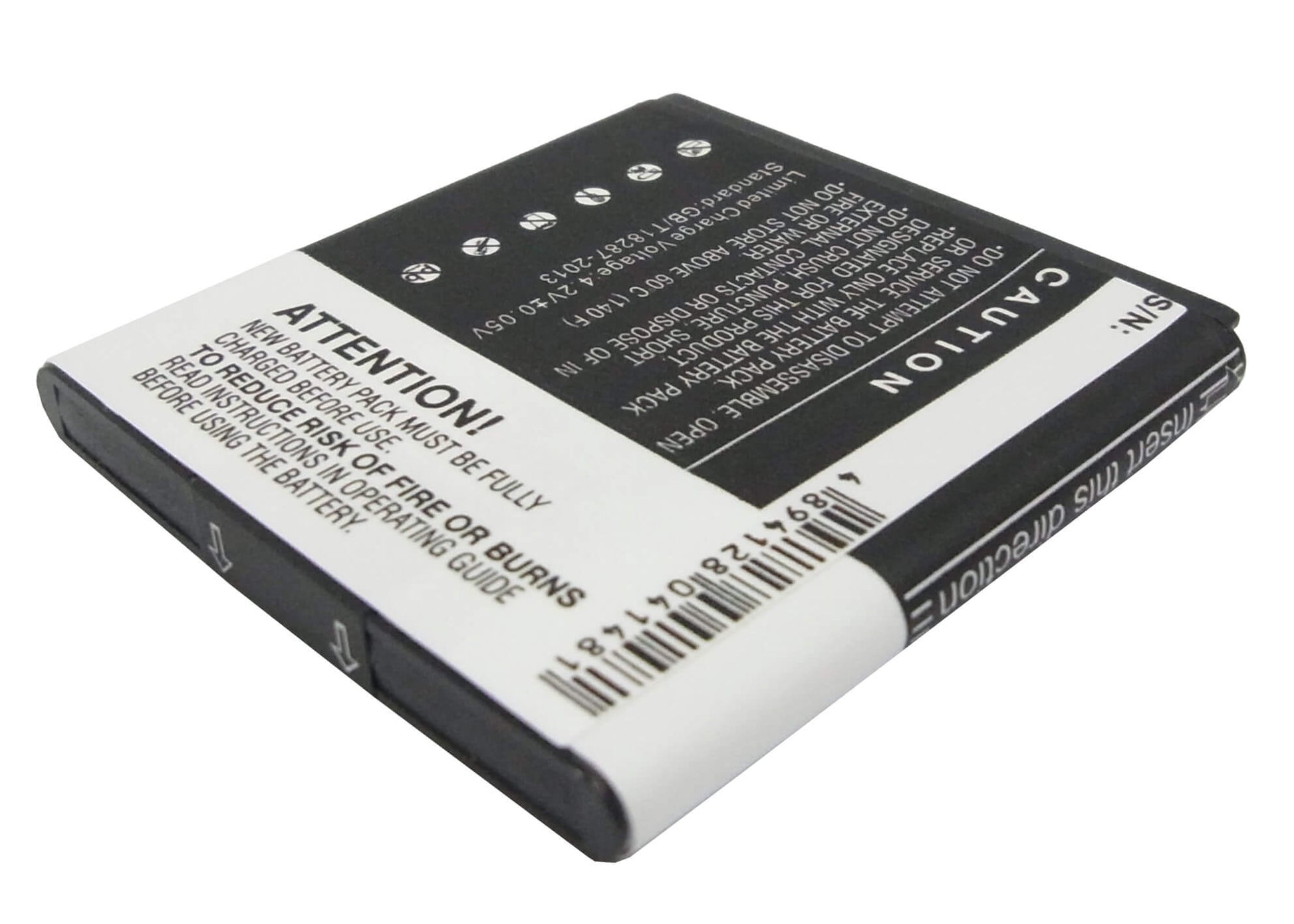 3.7V, 1550mAh, Li-ion Battery fits Sprint, Epic 4g, 5.735Wh