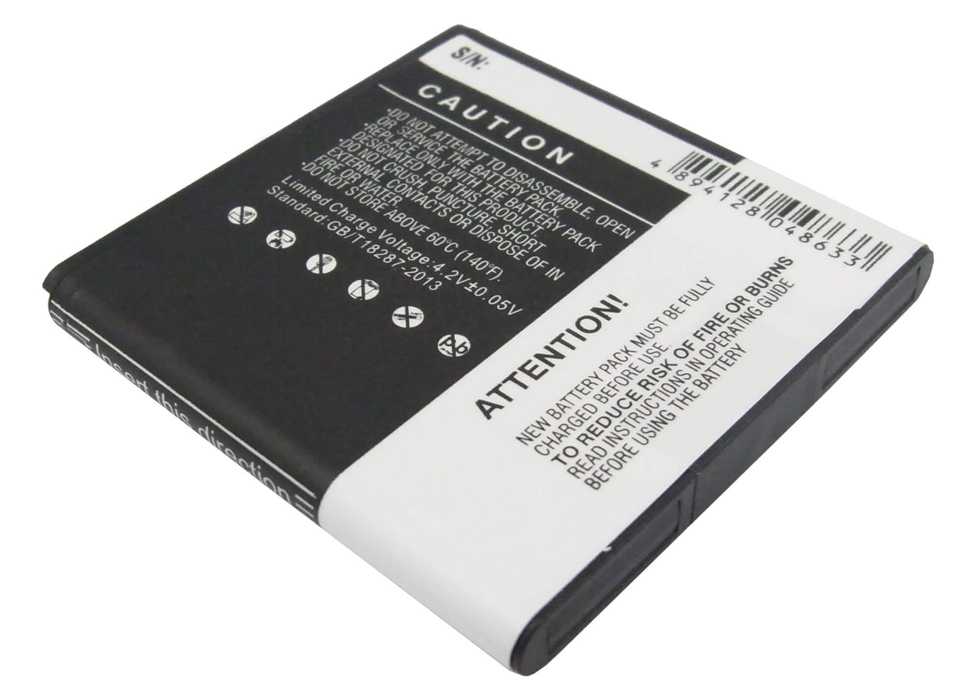3.7V, 1750mAh, Li-ion Battery fits T-mobile, Galaxy S 4g, Sgh-t959v, 6.475Wh