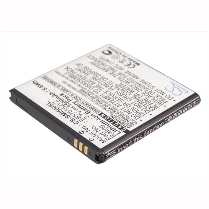 3.7V, 1500mAh, Li-ion Battery fits Samsung, Sch-i500, 5.55Wh