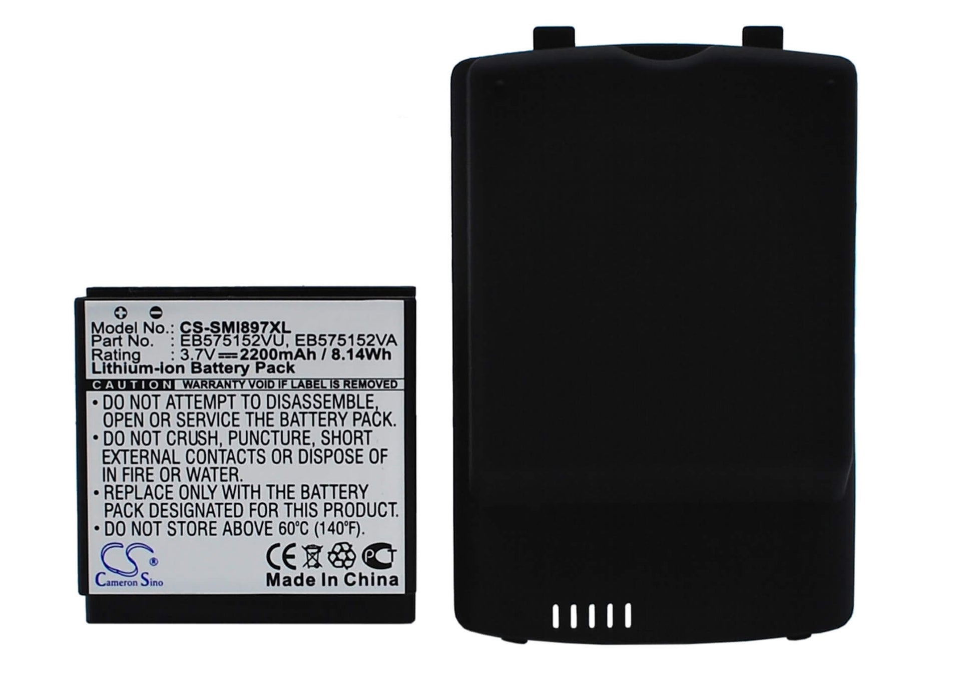 3.7V, 2200mAh, Li-ion Battery fits Samsung, Captivate I897, Sgh-i897, 8.14Wh