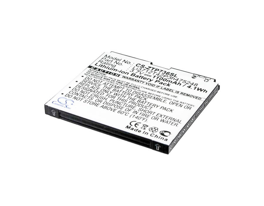 3.7V, 1100mAh, Li-ion Battery fits T-mobile, Vivacity, 4.07Wh