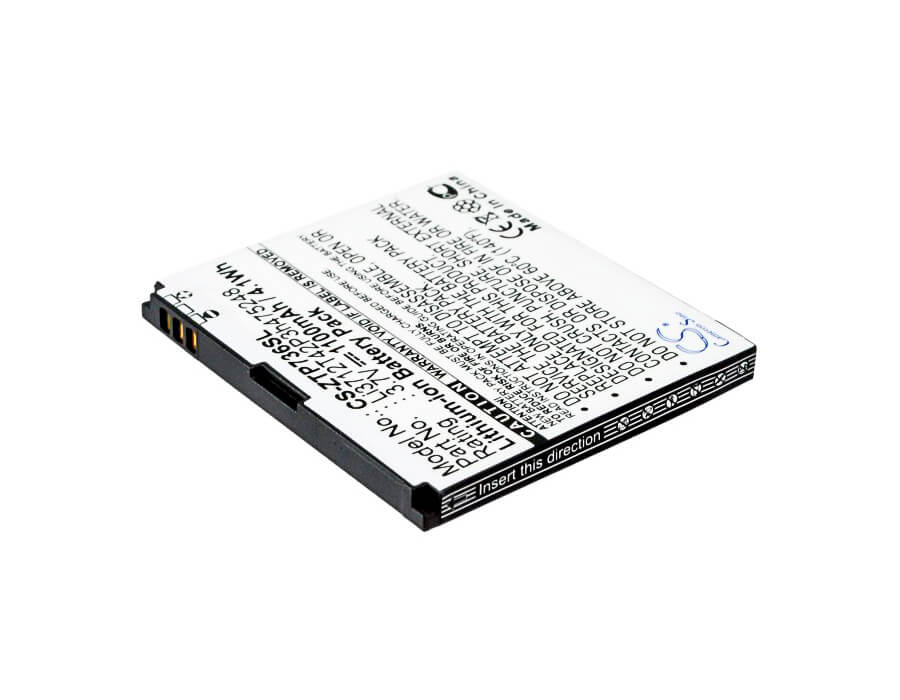 3.7V, 1100mAh, Li-ion Battery fits T-mobile, Vivacity, 4.07Wh