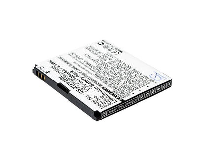 3.7V, 1100mAh, Li-ion Battery fits T-mobile, Vivacity, 4.07Wh