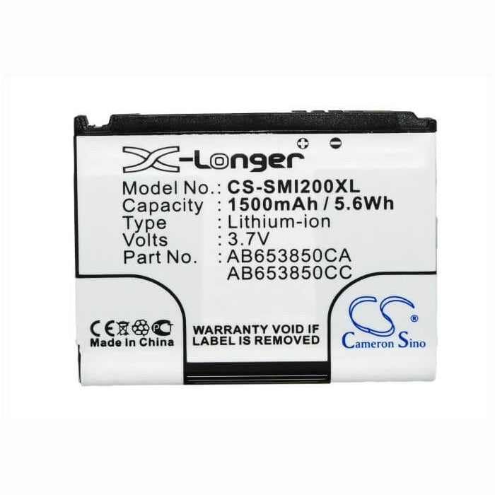 3.7V, 1500mAh, Li-ion Battery fits Samsung, Behold Ii T939, Gt-i809, 5.55Wh
