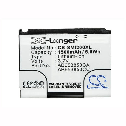 3.7V, 1500mAh, Li-ion Battery fits Samsung, Behold Ii T939, Gt-i809, 5.55Wh