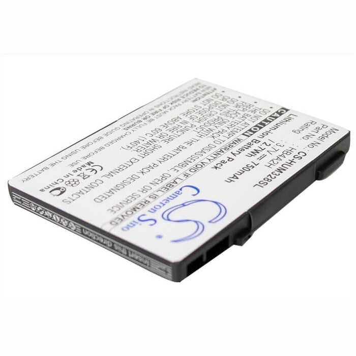 3.7V, 750mAh, Li-ion Battery fits Huawei, Hwz10, M328, 2.775Wh