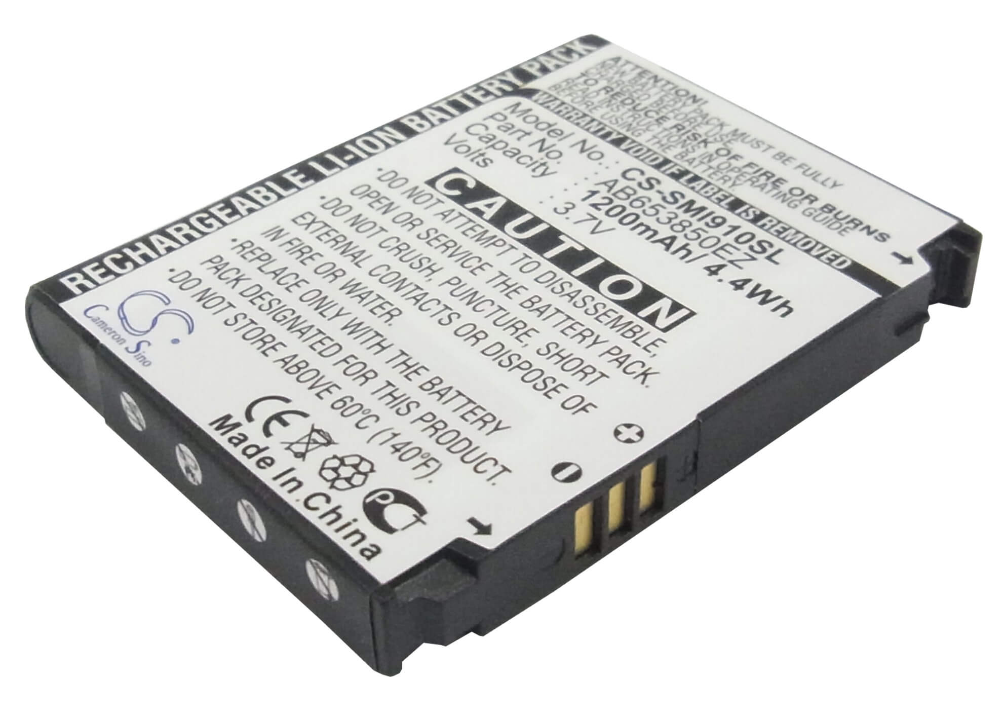 3.7V, 1200mAh, Li-ion Battery fits Samsung, Gt-i7500, Gt-i7500h, 4.44Wh