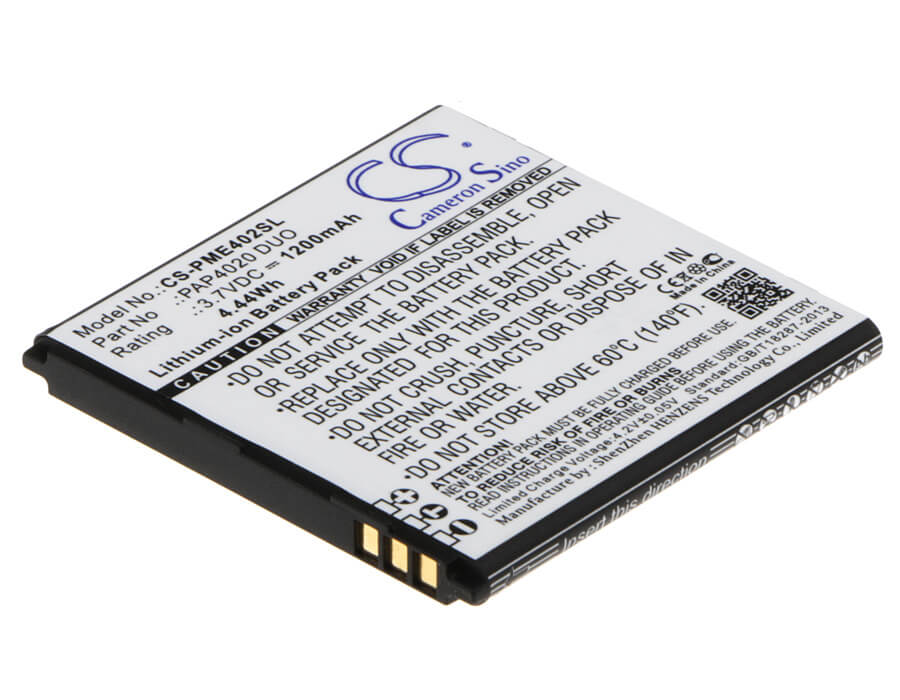 3.7V, 1200mAh, Li-ion Battery fits Prestigio, Multiphone 4025 Duo, 4.44Wh