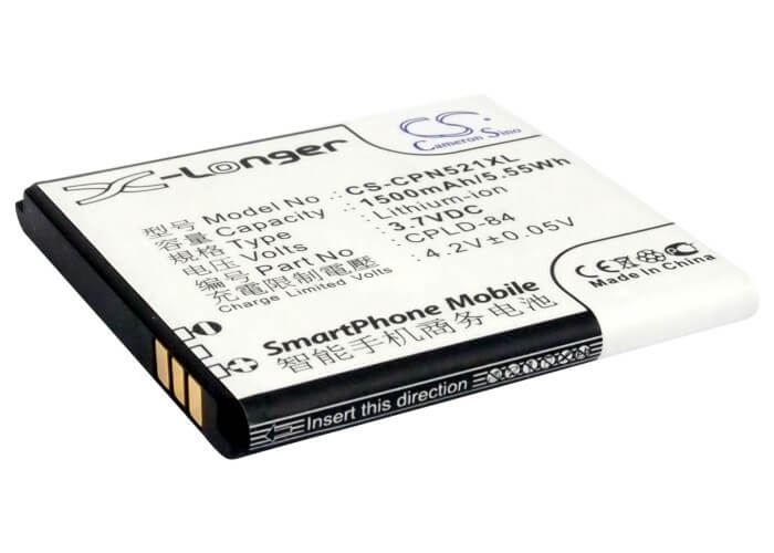 3.7V, 1500mAh, Li-ion Battery fits Coolpad, 5210, 7235, 5.55Wh