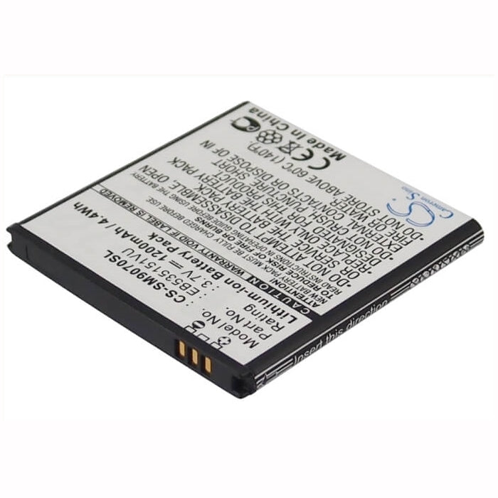 3.7V, 1200mAh, Li-ion Battery fits Samsung, Galaxy S Advance, Gt-b9120, 4.44Wh