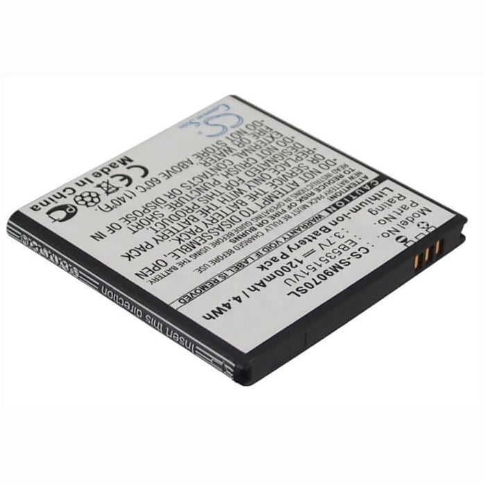 3.7V, 1200mAh, Li-ion Battery fits Samsung, Galaxy S Advance, Gt-b9120, 4.44Wh