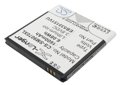 3.8V, 1600mAh, Li-ion Battery fits Samsung, Galaxy S Advance, Gt-b9120, 6.08Wh