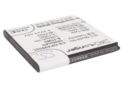 3.7V, 1650mAh, Li-ion Battery fits Oppo, A91, R807, 6.105Wh