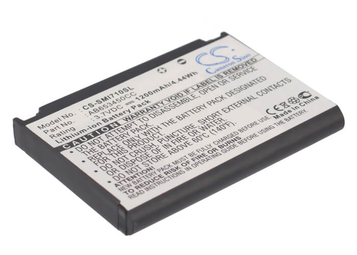 3.7V, 1200mAh, Li-ion Battery fits Samsung, Sgh-i710, Sgh-i718, 4.44Wh