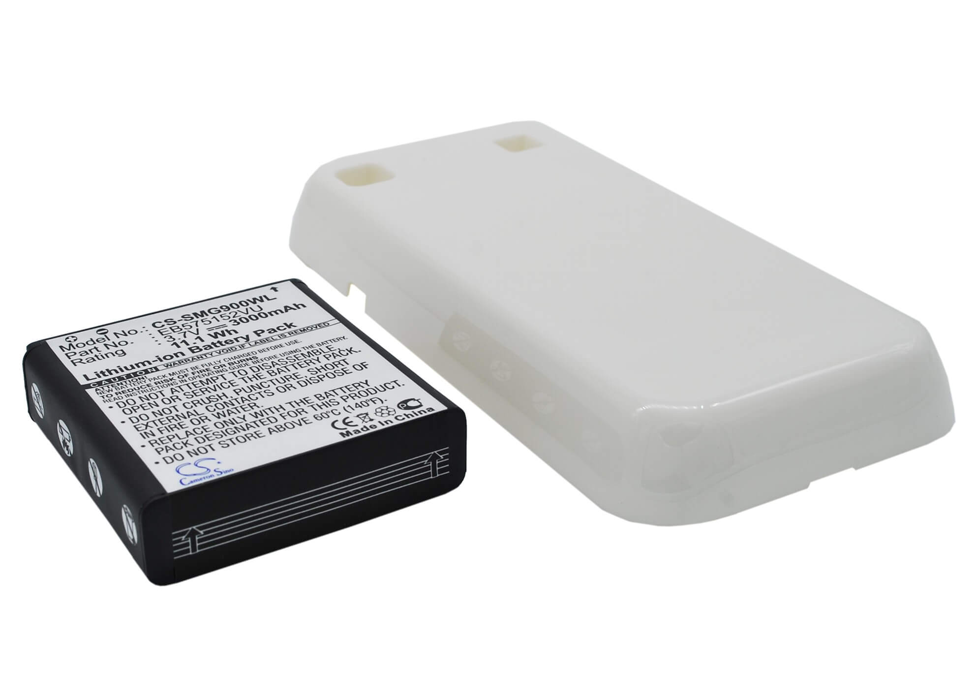 3.7V, 3000mAh, Li-ion Battery fits Samsung, Galaxy S, Galaxy S Plus, 11.1Wh