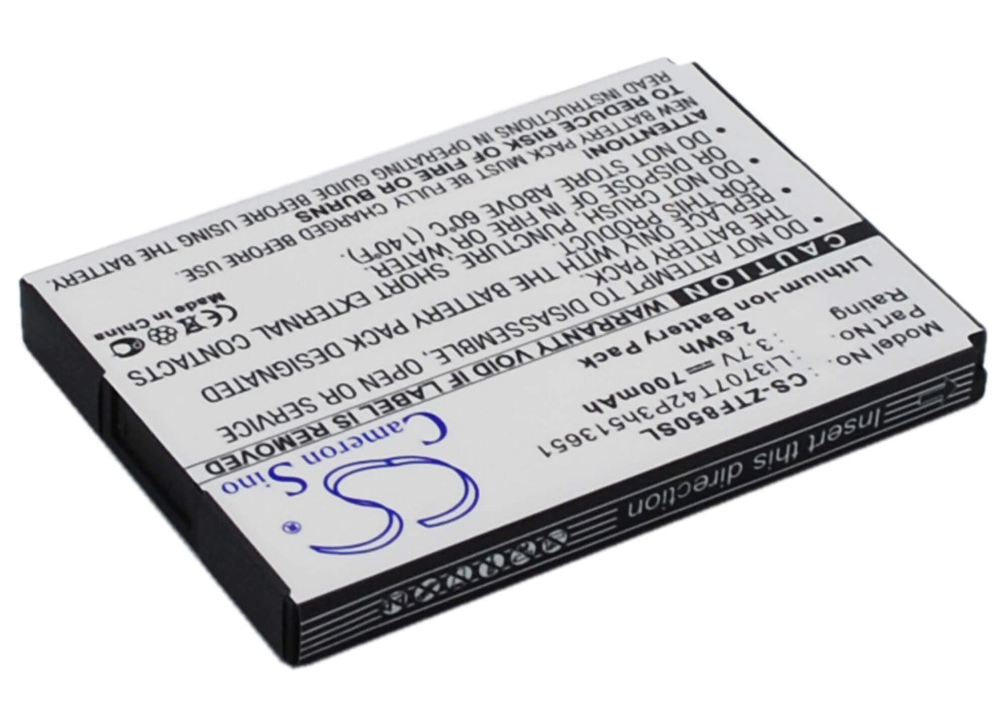 3.7V, 700mAh, Li-ion Battery fits Telstra, F252, F256, 2.59Wh