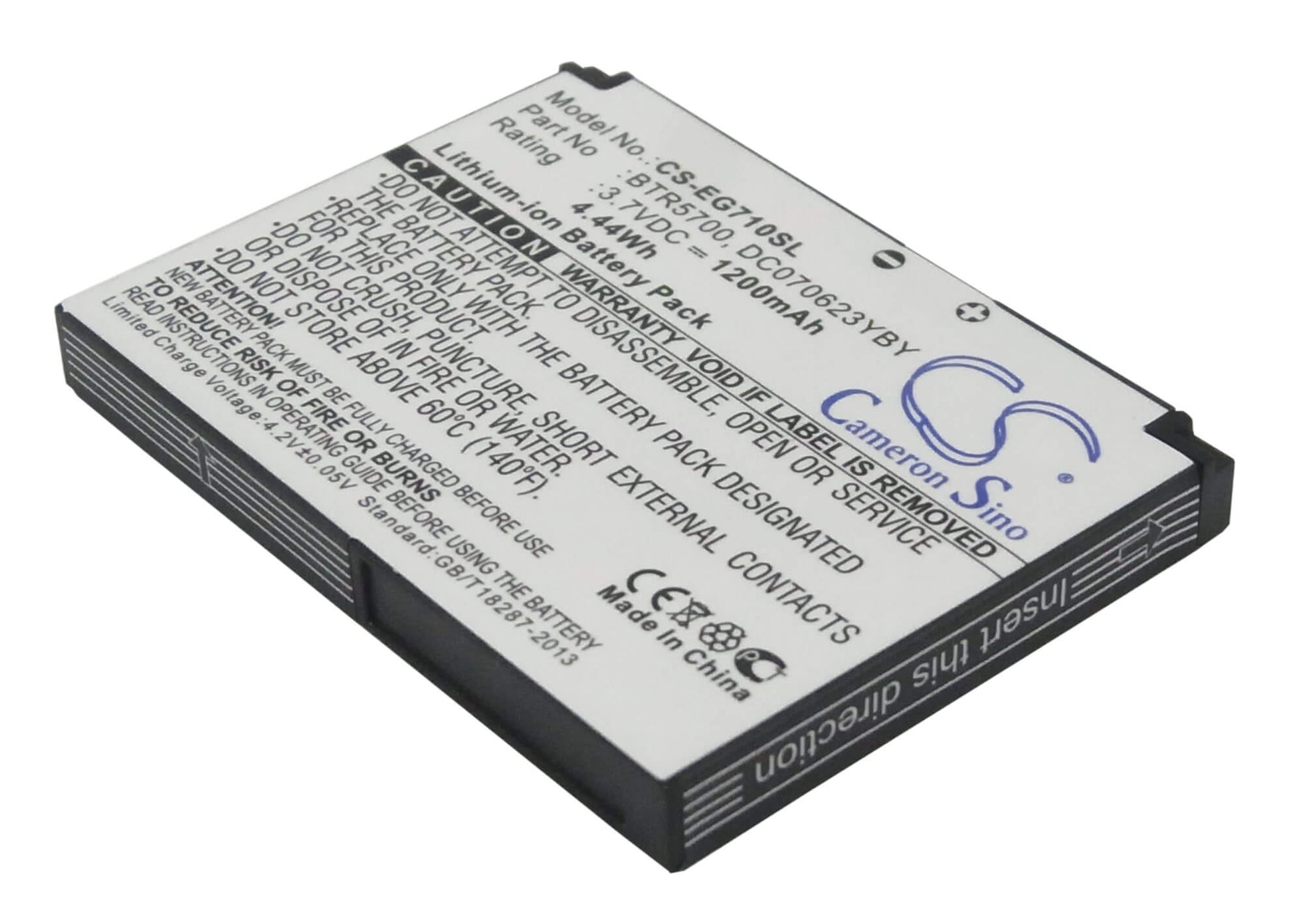 3.7V, 1200mAh, Li-ion Battery fits Toshiba, Portege G710, 4.44Wh