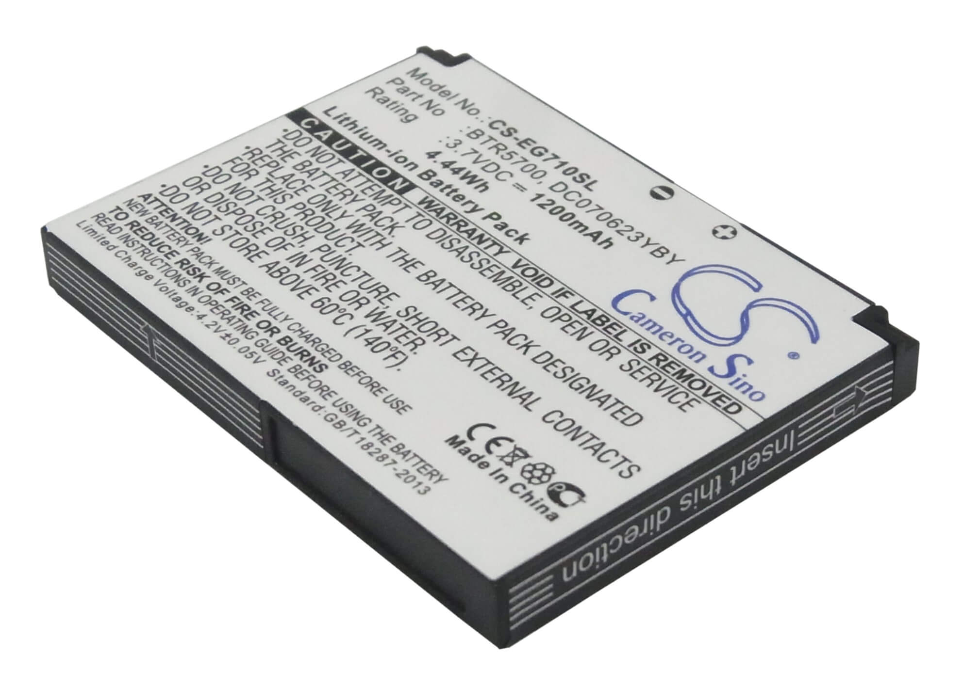 3.7V, 1200mAh, Li-ion Battery fits Toshiba, Portege G710, 4.44Wh