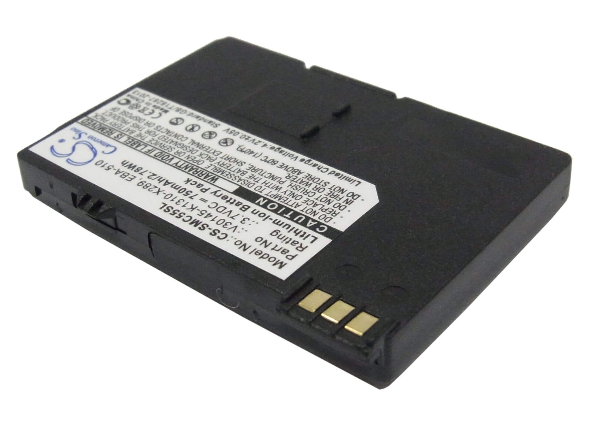 3.7V, 750mAh, Li-ion Battery fits Siemens, A51, A52, 2.775Wh