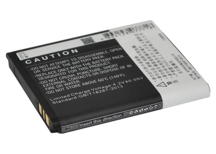 3.7V, 1400mAh, Li-ion Battery fits Oppo, R803, R805, 5.18Wh