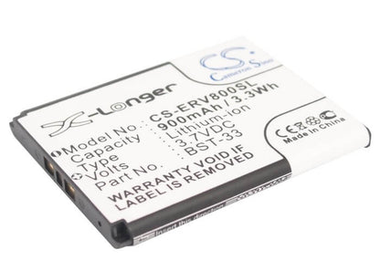 3.7V, 900mAh, Li-ion Battery fits Vodafone, Seba01, 3.33Wh