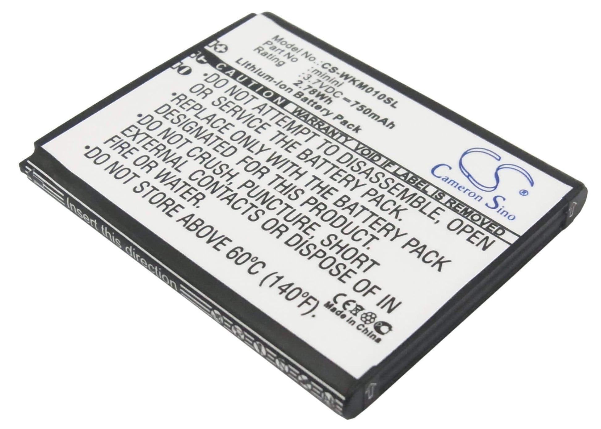 3.7V, 750mAh, Li-ion Battery fits Blu, Spark, Spark S130, 2.775Wh