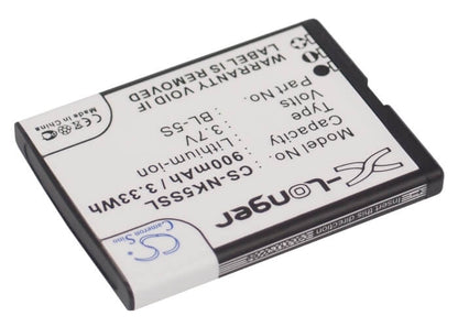3.7V, 900mAh, Li-ion Battery fits Nokia, 2330, 2330 Classic, 3.33Wh