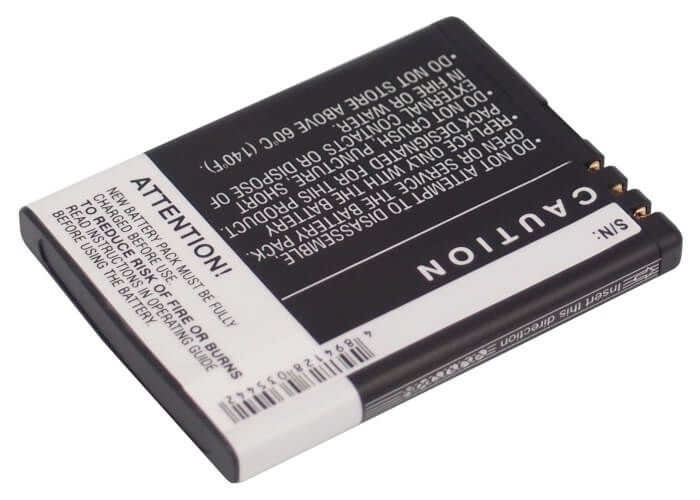 3.7V, 900mAh, Li-ion Battery fits Nokia, 2330, 2330 Classic, 3.33Wh