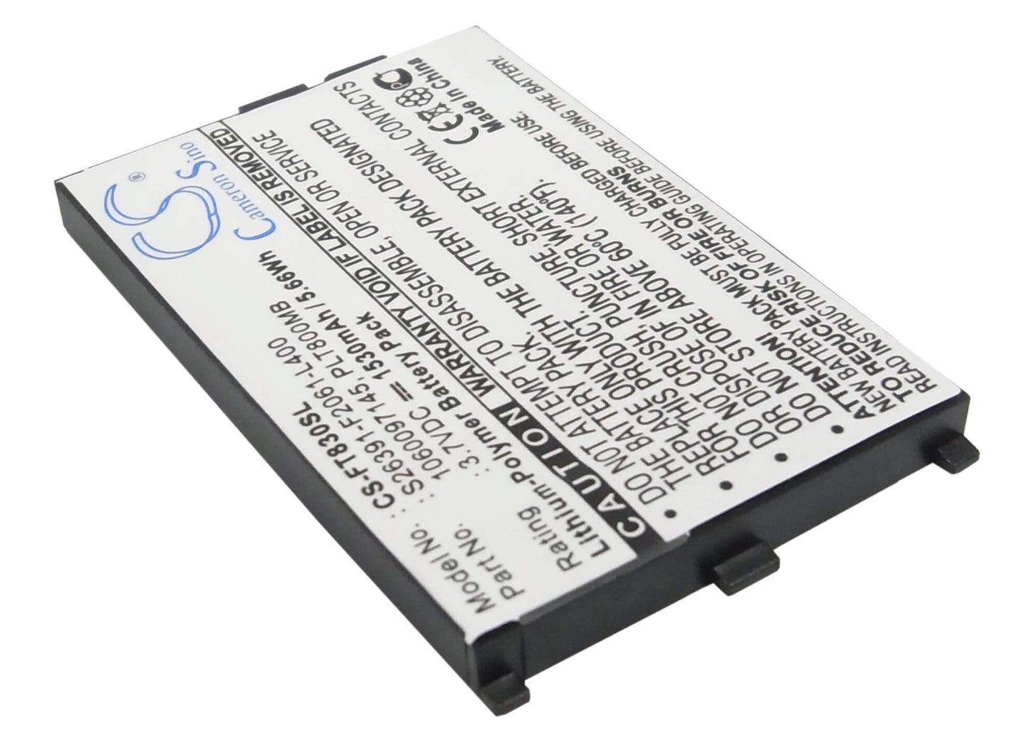3.7V, 1530mAh, Li-Polymer Battery fits Fujitsu, Loox T800, Loox T810, 5.661Wh