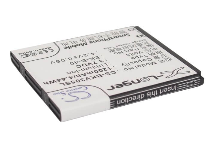 3.7V, 1200mAh, Li-ion Battery fits Bbk, Vivo E1, Vivo I710, 4.44Wh