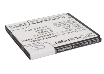3.7V, 1200mAh, Li-ion Battery fits Bbk, Vivo E1, Vivo I710, 4.44Wh