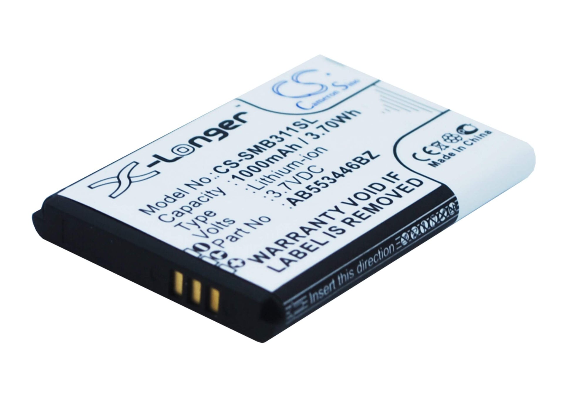 3.7V, 1000mAh, Li-ion Battery fits Samsung, Gusto 3, Sm-b311, 3.7Wh