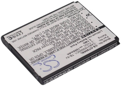 3.7V, 1000mAh, Li-ion Battery fits Tcl, A906, 3.7Wh