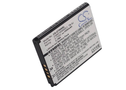 3.7V, 1000mAh, Li-ion Battery fits Alcatel, One Touch 906, Ot-906, 3.7Wh