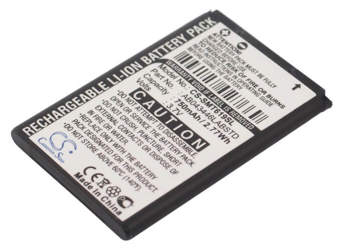 3.7V, 750mAh, Li-ion Battery fits Samsung, Gt-e1117, Gt-e1210, 2.775Wh