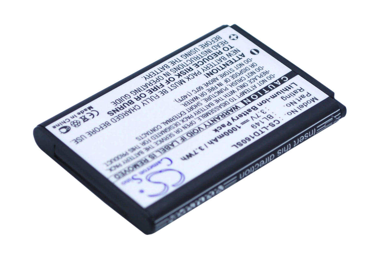 3.7V, 1000mAh, Li-ion Battery fits Lenovo, Td16, 3.7Wh