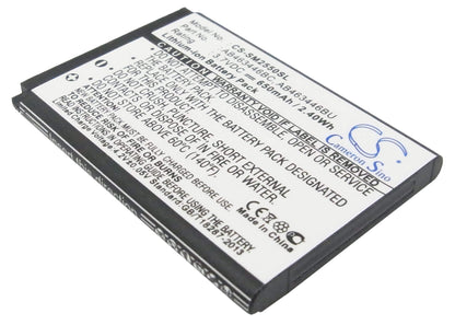 3.7V, 650mAh, Li-ion Battery fits Samsung, Champ, Diva Folder, 2.405Wh