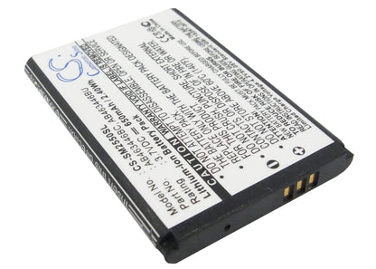 3.7V, 650mAh, Li-ion Battery fits Samsung, Champ, Diva Folder, 2.405Wh