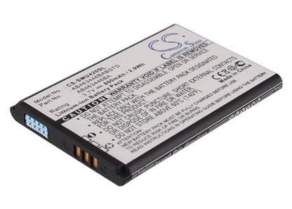 3.7V, 800mAh, Li-ion Battery fits Samsung, Axle, Axle R311, 2.96Wh
