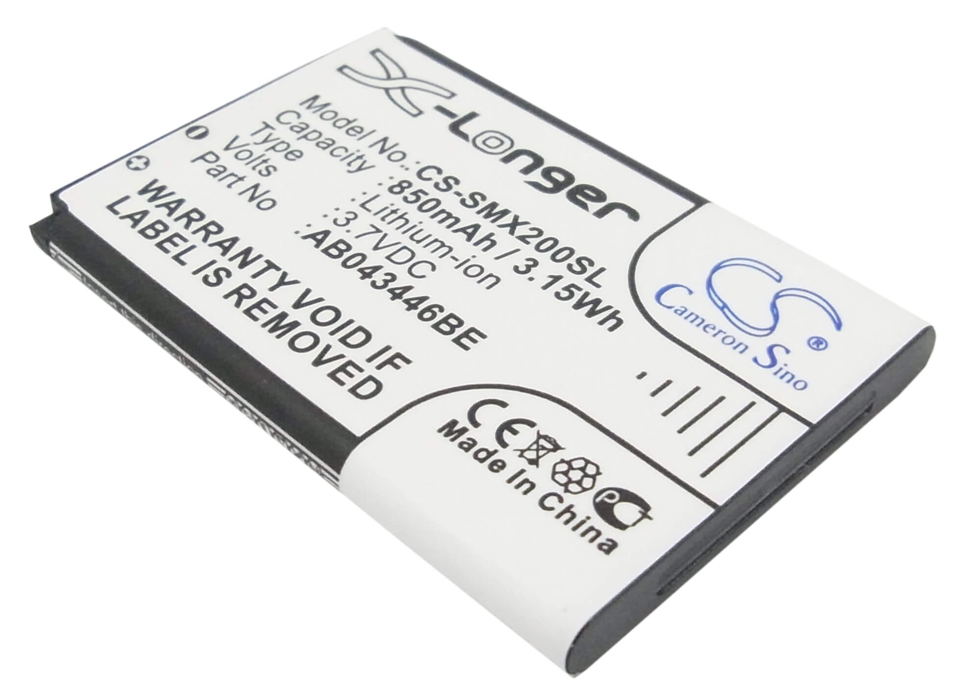 3.7V, 850mAh, Li-ion Battery fits Joa Telecom, L210, L-210, 3.145Wh