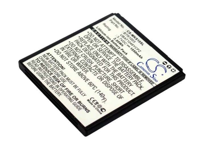 3.7V, 1050mAh, Li-ion Battery fits Sharp, Pb10zu, 3.885Wh