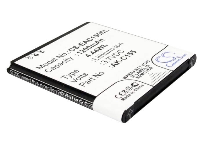 3.7V, 1200mAh, Li-ion Battery fits Emporia, C155, Telme C155, 4.44Wh